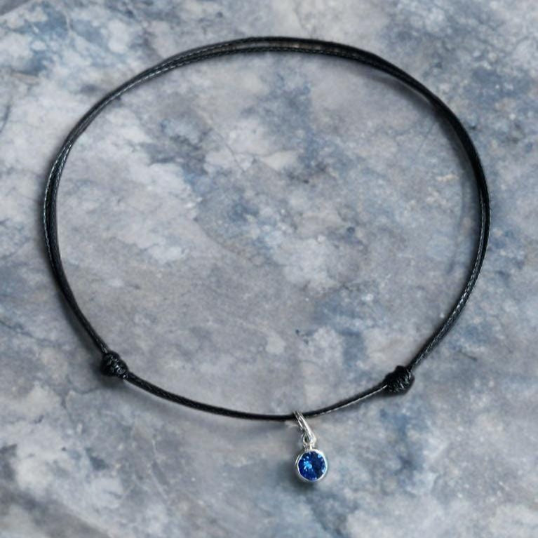 Swarovski Birthstone Sterling Silver Anklet Personalized Jewelry