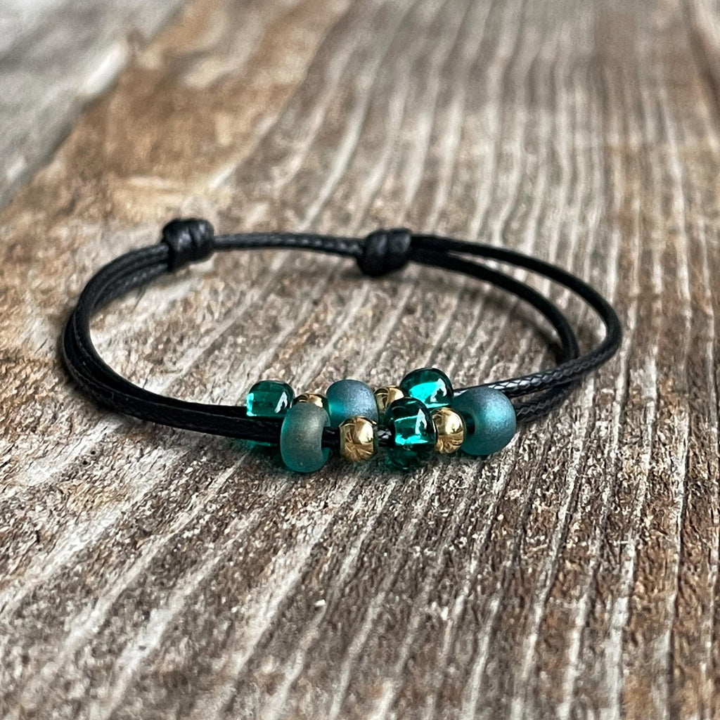 Ocean Mist Beaded Anklet Bracelet, Fall Edition