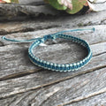 Teal and Mint Macrame Bracelet