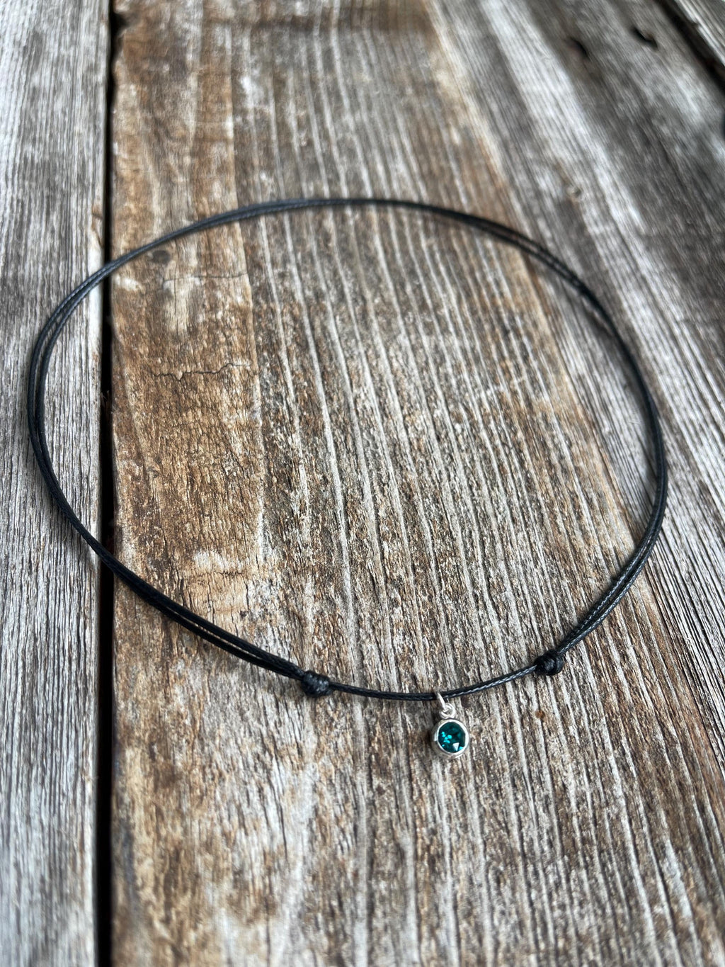 Swarovski Birthstone Sterling Silver Choker Personalized Jewelry