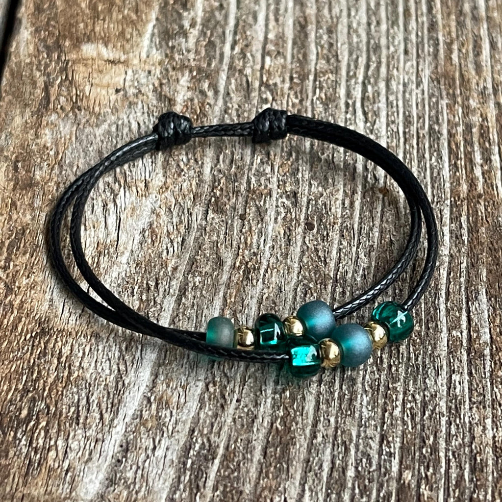 Ocean Mist Beaded Anklet Bracelet, Fall Edition