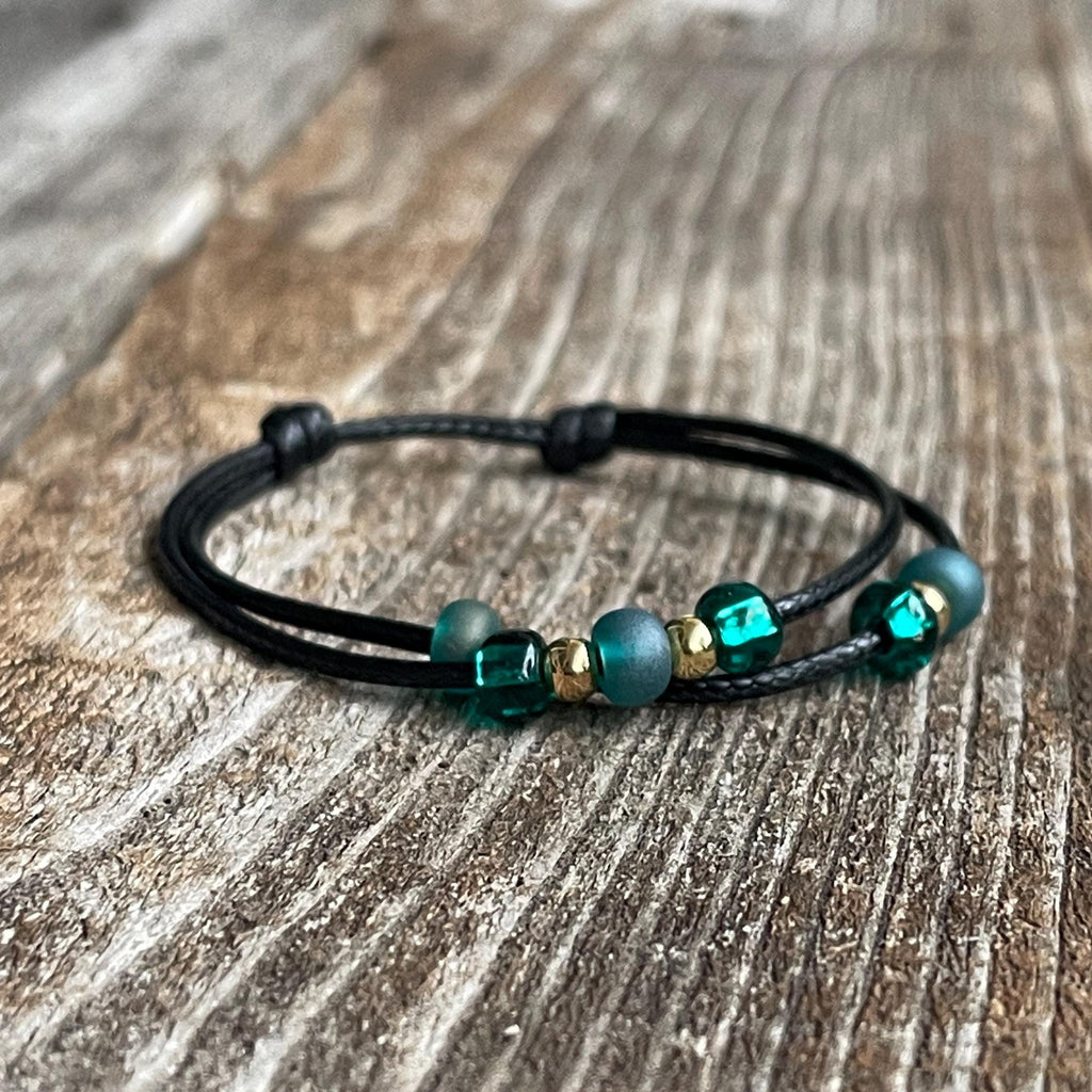 Ocean Mist Beaded Anklet Bracelet, Fall Edition