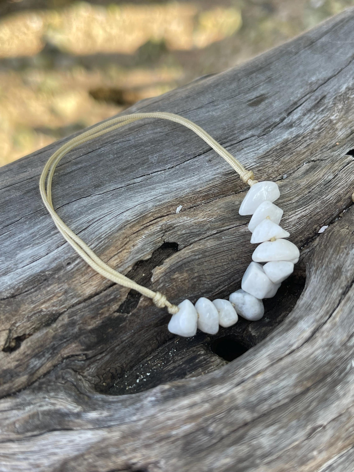 White Bead Anklet Bracelet