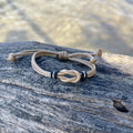 Knot Bracelet, Tan Cord Adjustable Bracelet for Men and Women, Handmade Beach Style Unisex Bracelet, Minimalist Surfer Jewelry