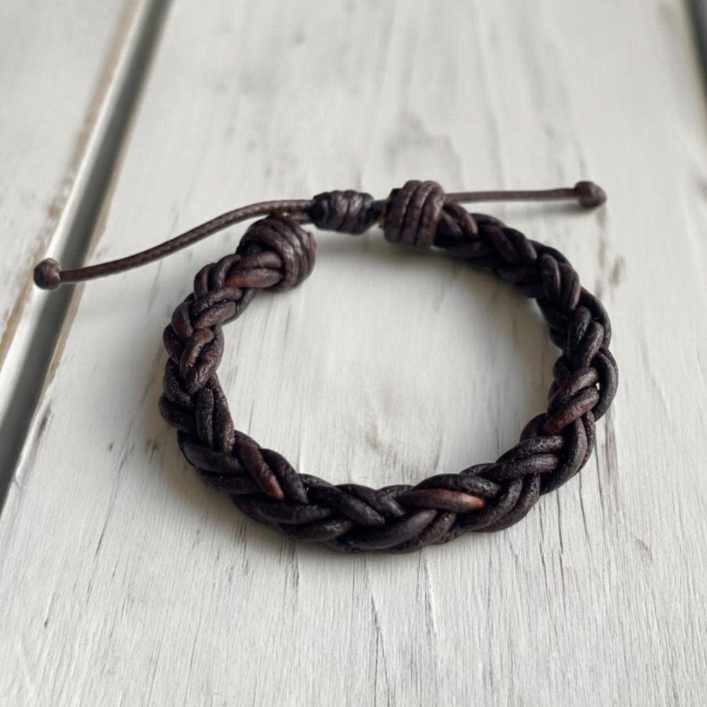 Dark Brown Leather Bracelet Key West II Collection