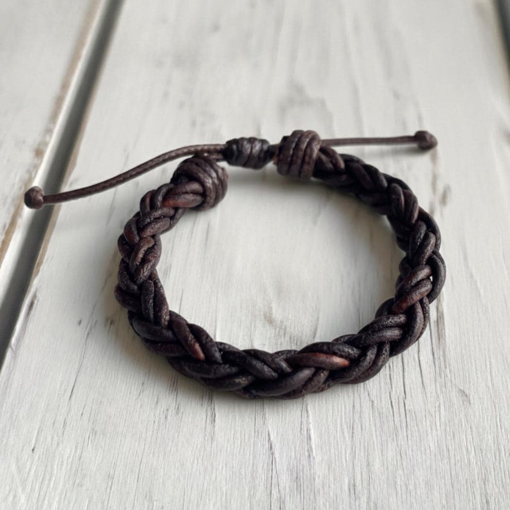 Dark Brown Leather Bracelet Key West II Collection
