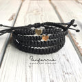 Heart Family Bracelets Black Matching Bracelets