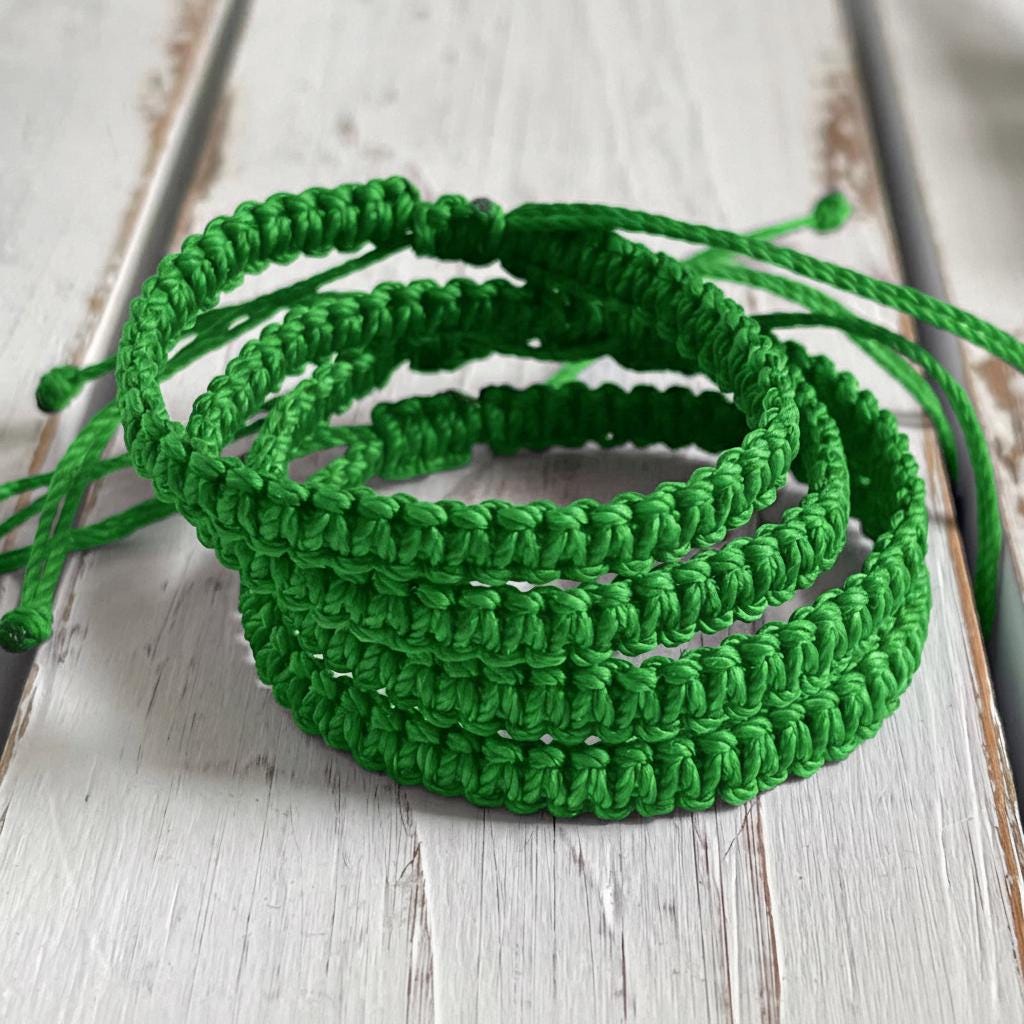Daddy and me green matching bracelets