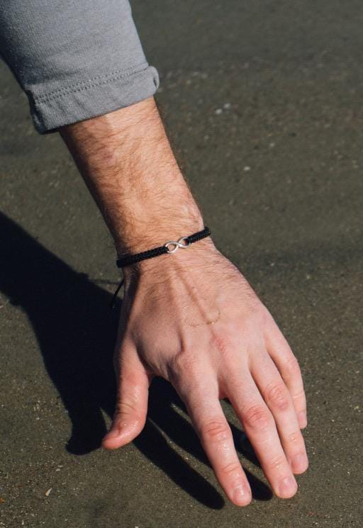 Infinity Couples Bracelets Black 925 Sterling Silver Eternity Infinite