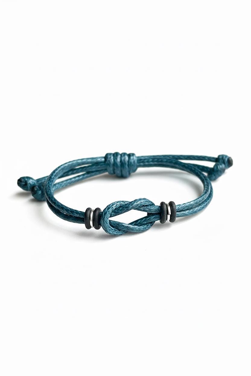 Knot Teal Unisex Bracelet Waterproof