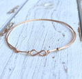 Infinity Gold Sterling Silver Beach Anklet, Waterproof Adjustable