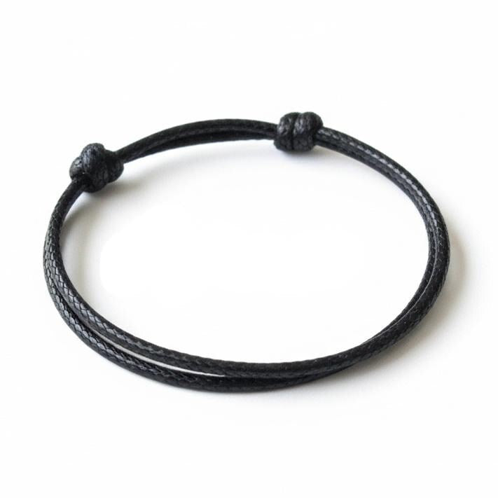 Collins Minimalist Bracelet 2mm Black Cord