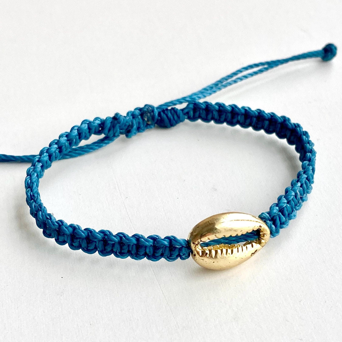 Gold Shell Teal Bracelet