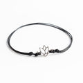 Lotus Flower Black Anklet