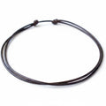 Dark Brown Minimalist Choker 1.5mm