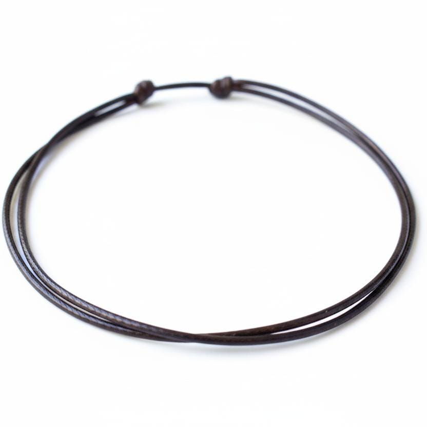 Dark Brown Minimalist Choker 1.5mm