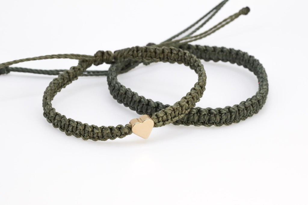 Olive Macrame Family Bracelets Matching Bracelets