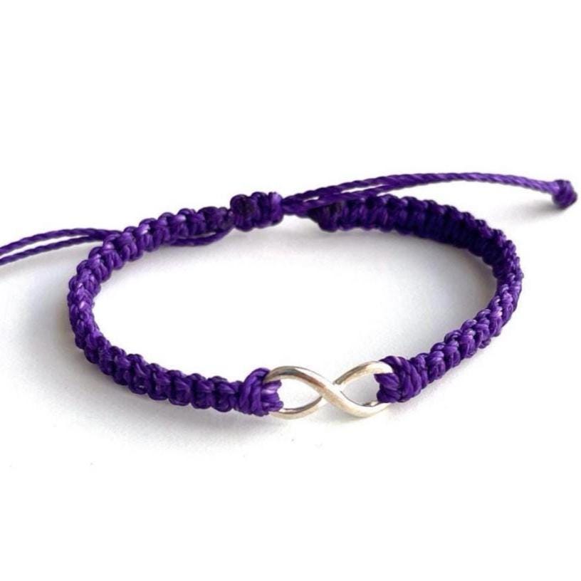 Infinity Couples Bracelets, Dark Purple