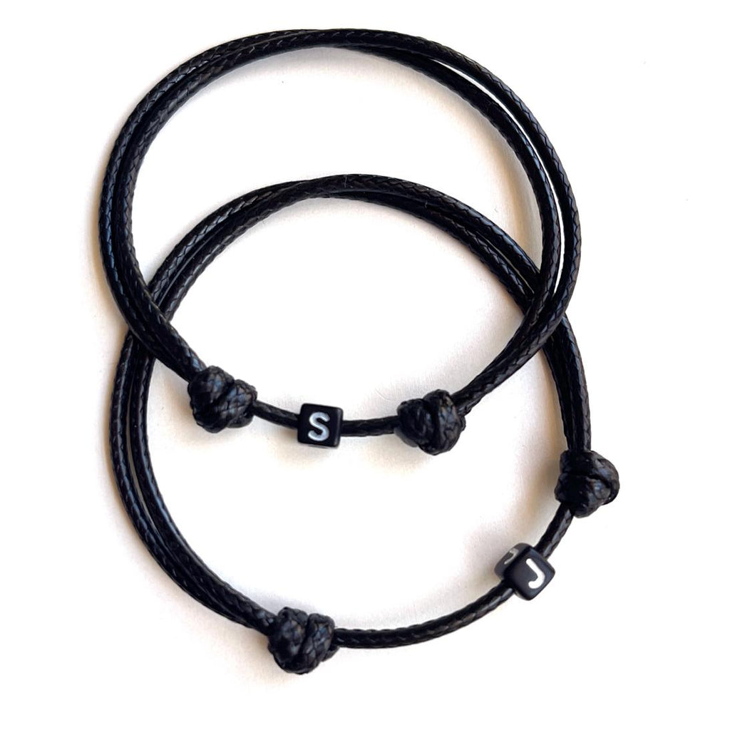 Couple Bracelets, His and Hers Initial, Waterproof Bracelets CB001707