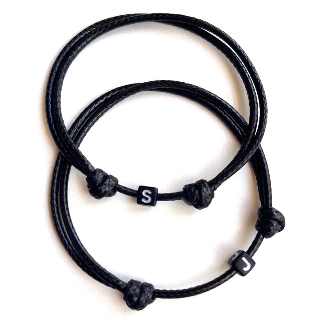 Couple Bracelets, His and Hers Initial, Waterproof Bracelets CB001707