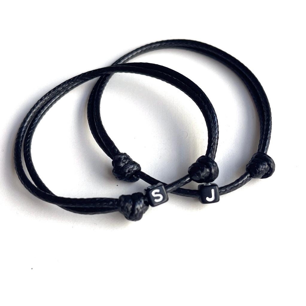 Couple Bracelets, His and Hers Initial, Waterproof Bracelets CB001707