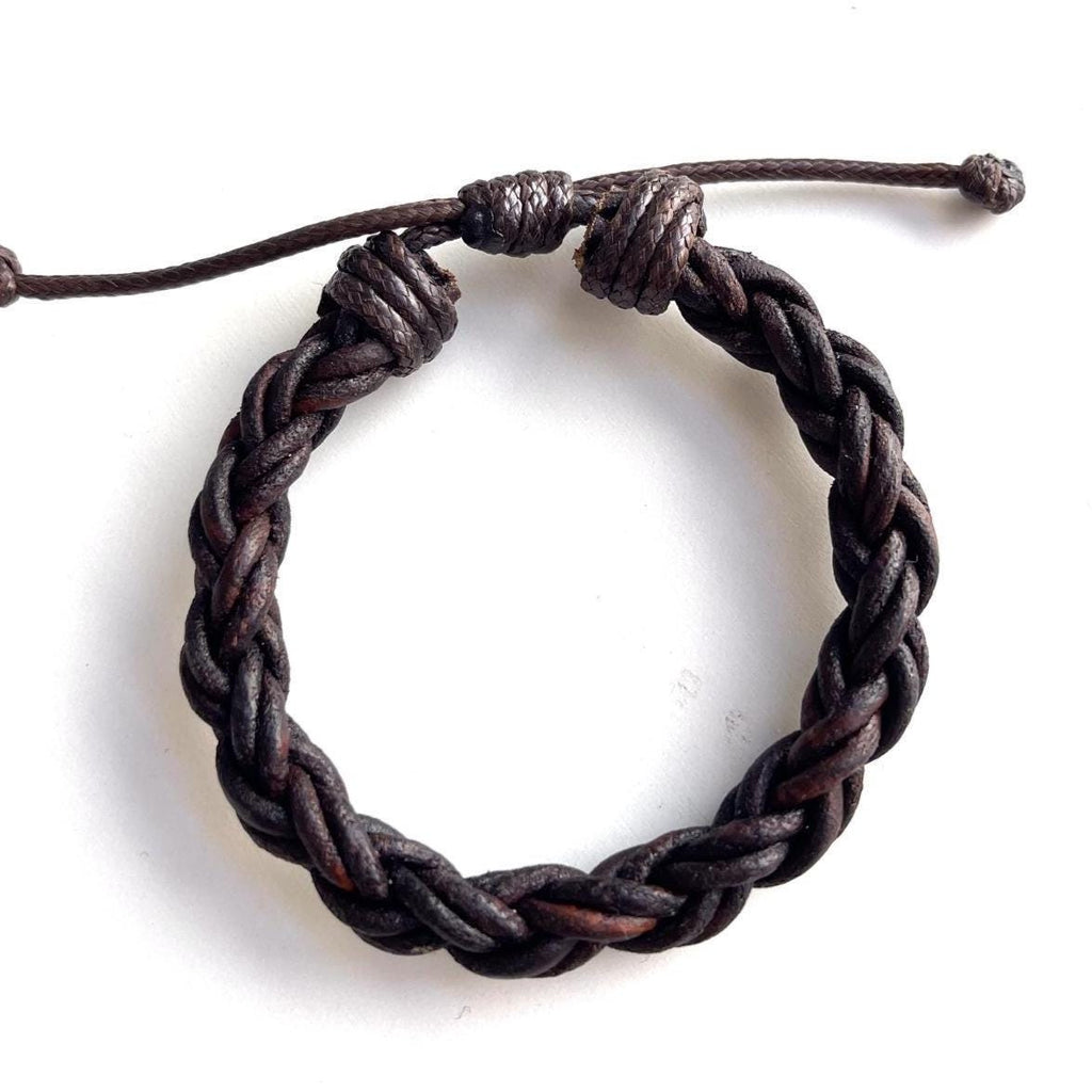Dark Brown Leather Bracelet Key West II