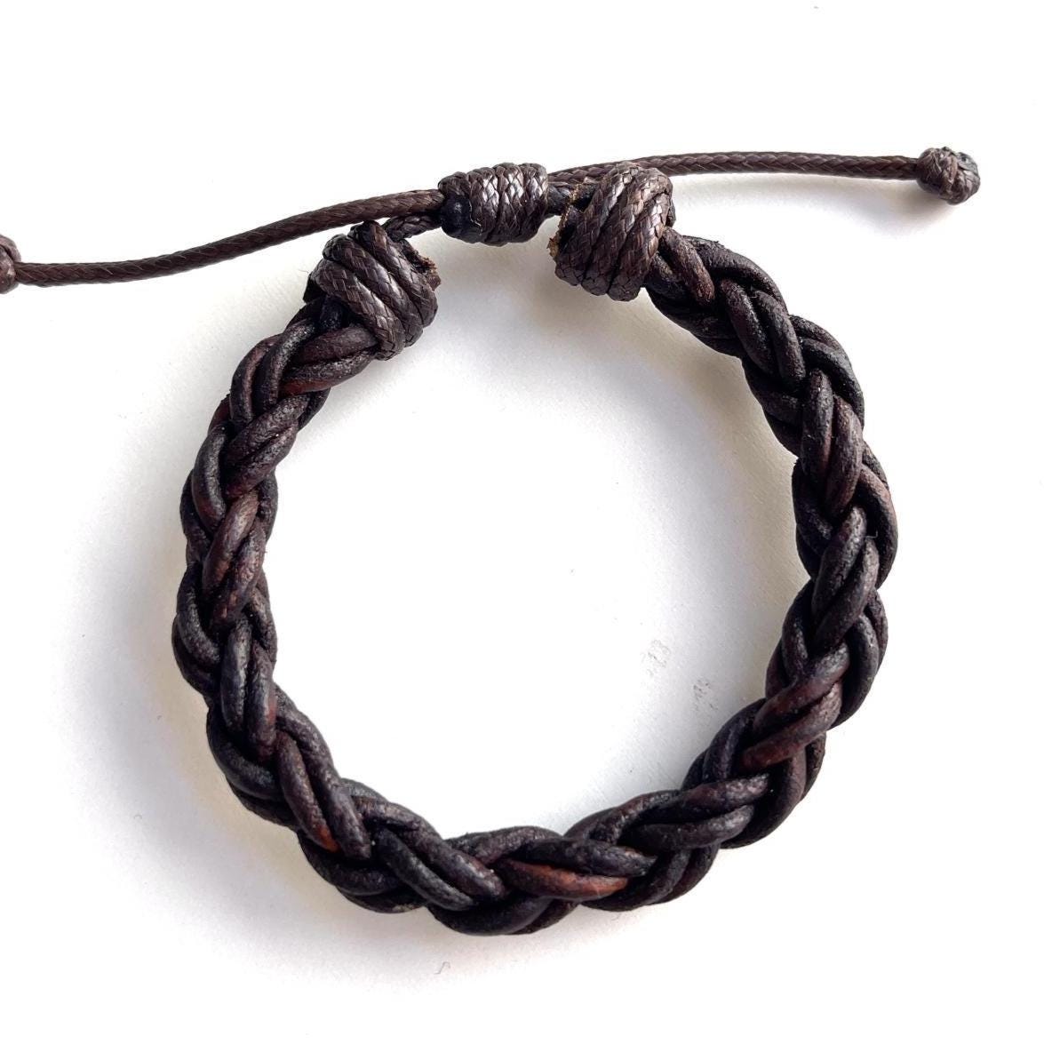 Dark Brown Leather Bracelet Key West II