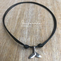 Whale Tail Choker, Black Necklace