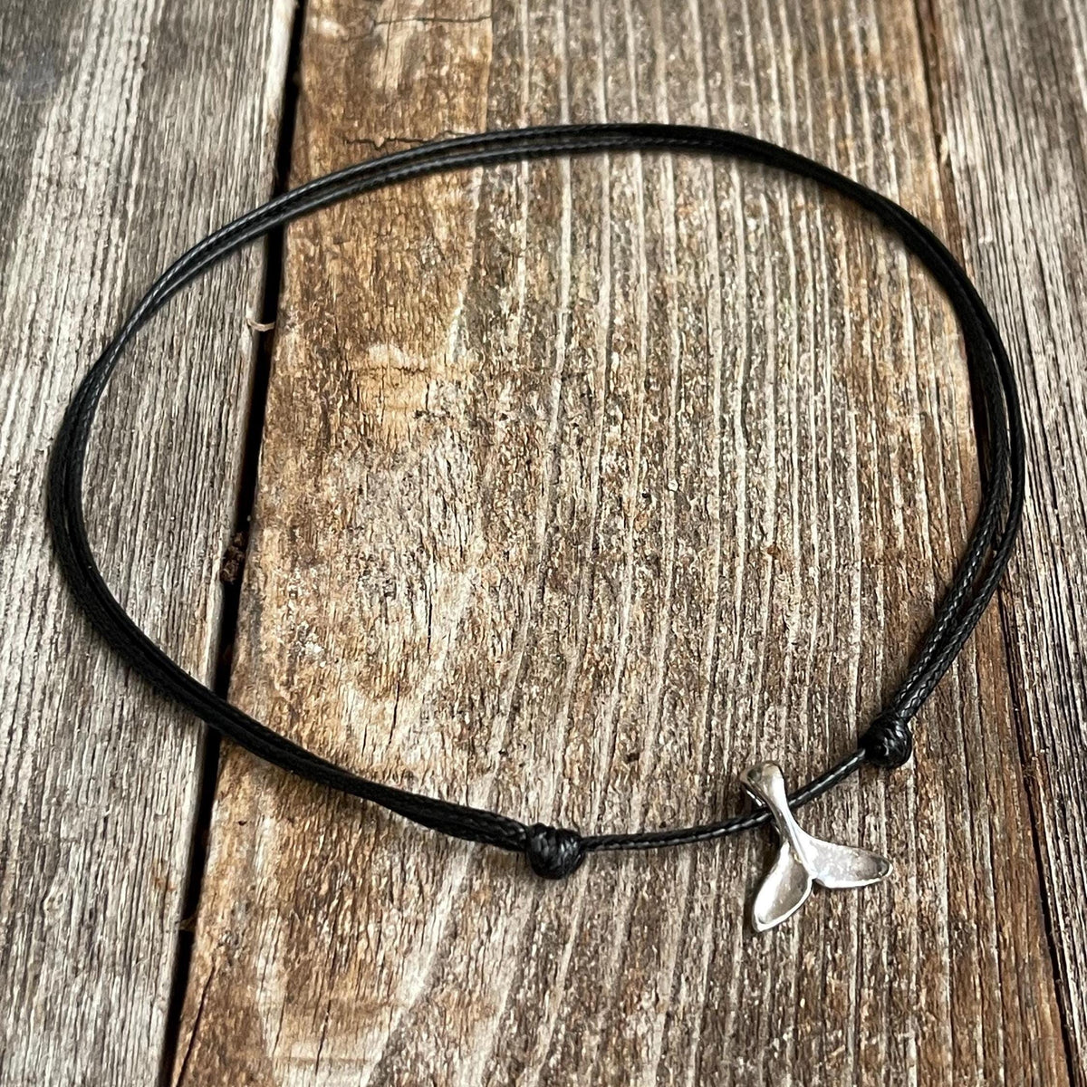 Whale Tail Choker, Black Necklace
