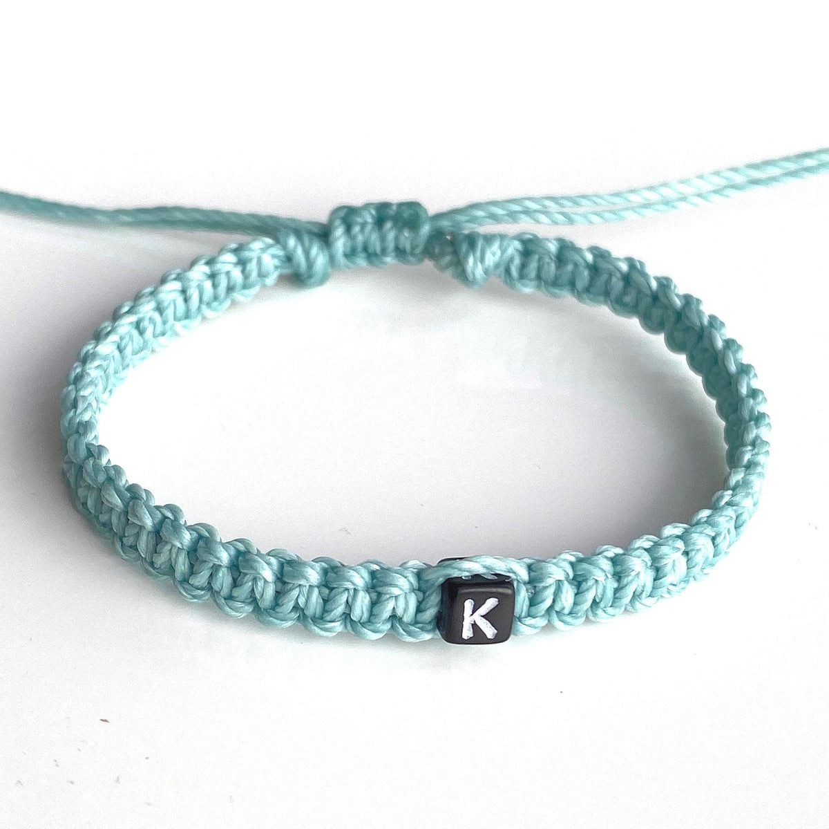Mint Initial Letter Bracelet