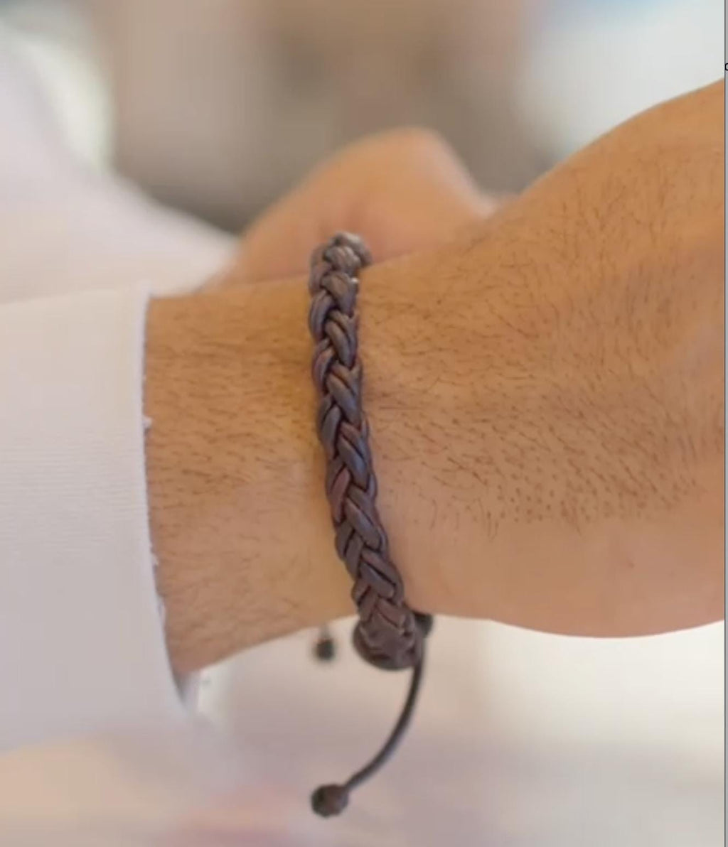 Dark Brown Leather Bracelet Key West II