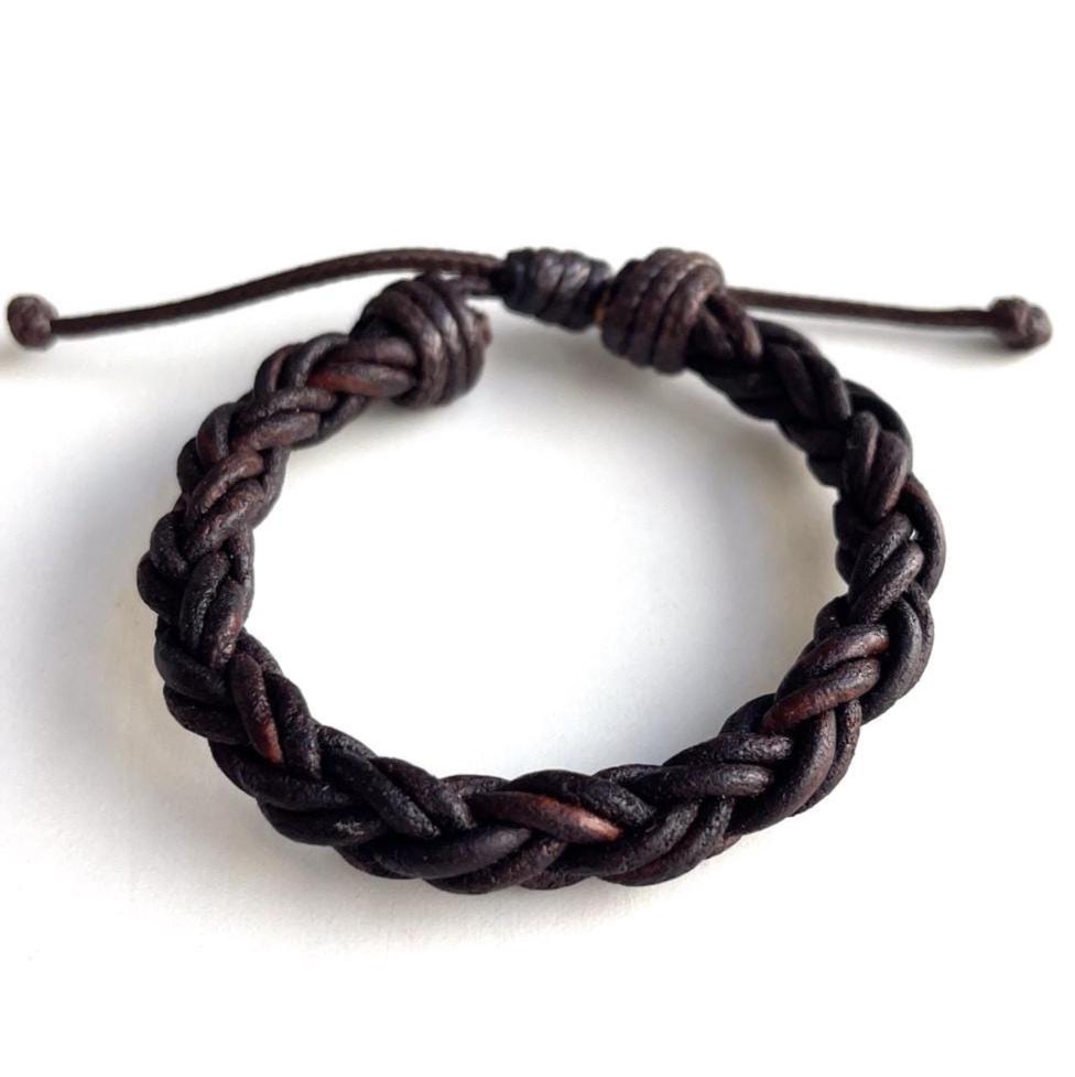 Dark Brown Leather Bracelet Key West II