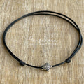 Turtle Charm Black Anklet, Bracelet, Choker.