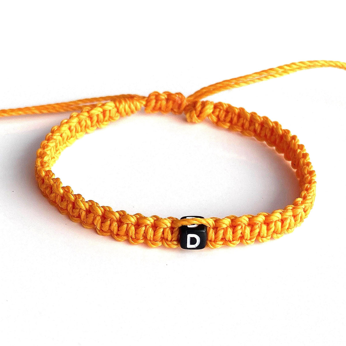 Orange Initial Letter Bracelet