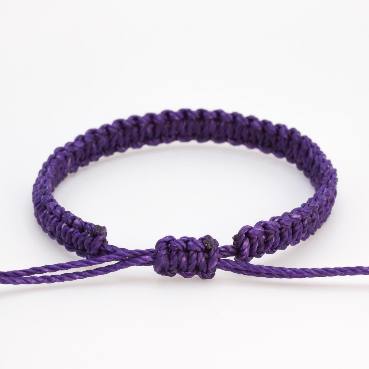 Dark Purple Macrame Bracelet Waterproof Adjustable