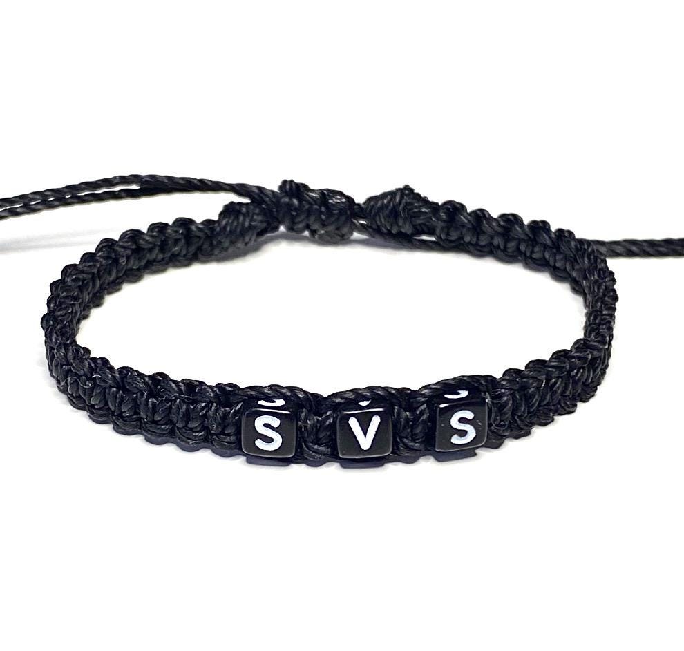 For the Active Dad - Initial Macrame Bracelet -