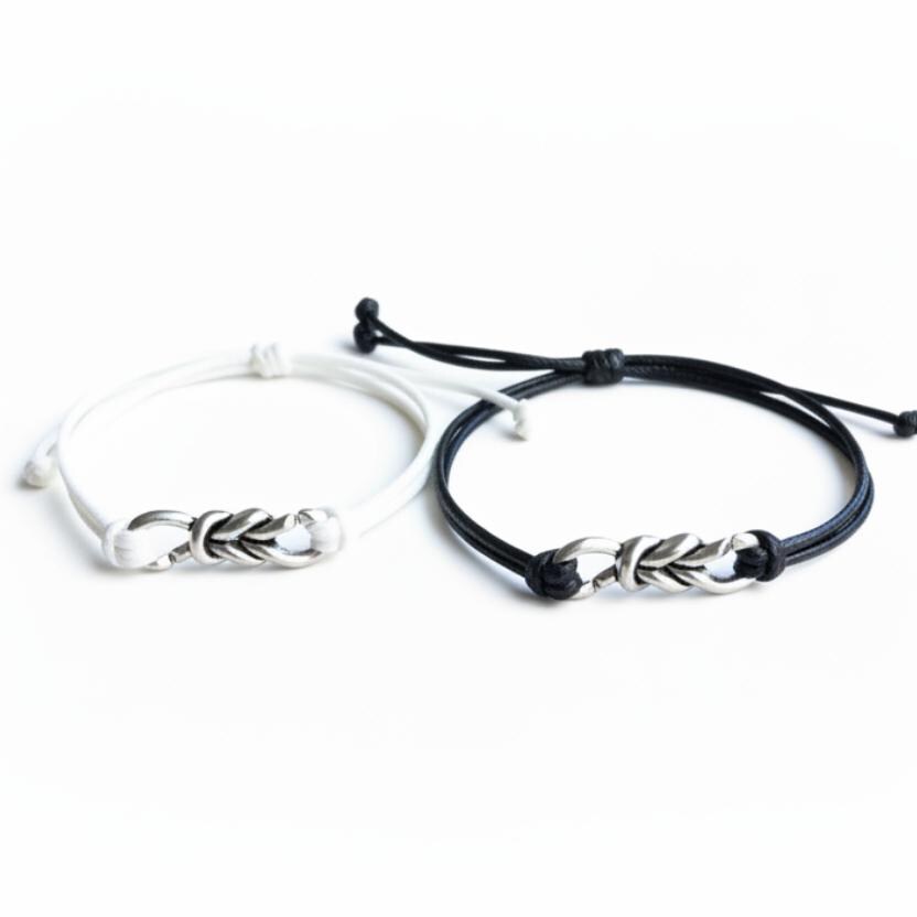 Love Knots Bracelets, Black and White, Ponce Collection