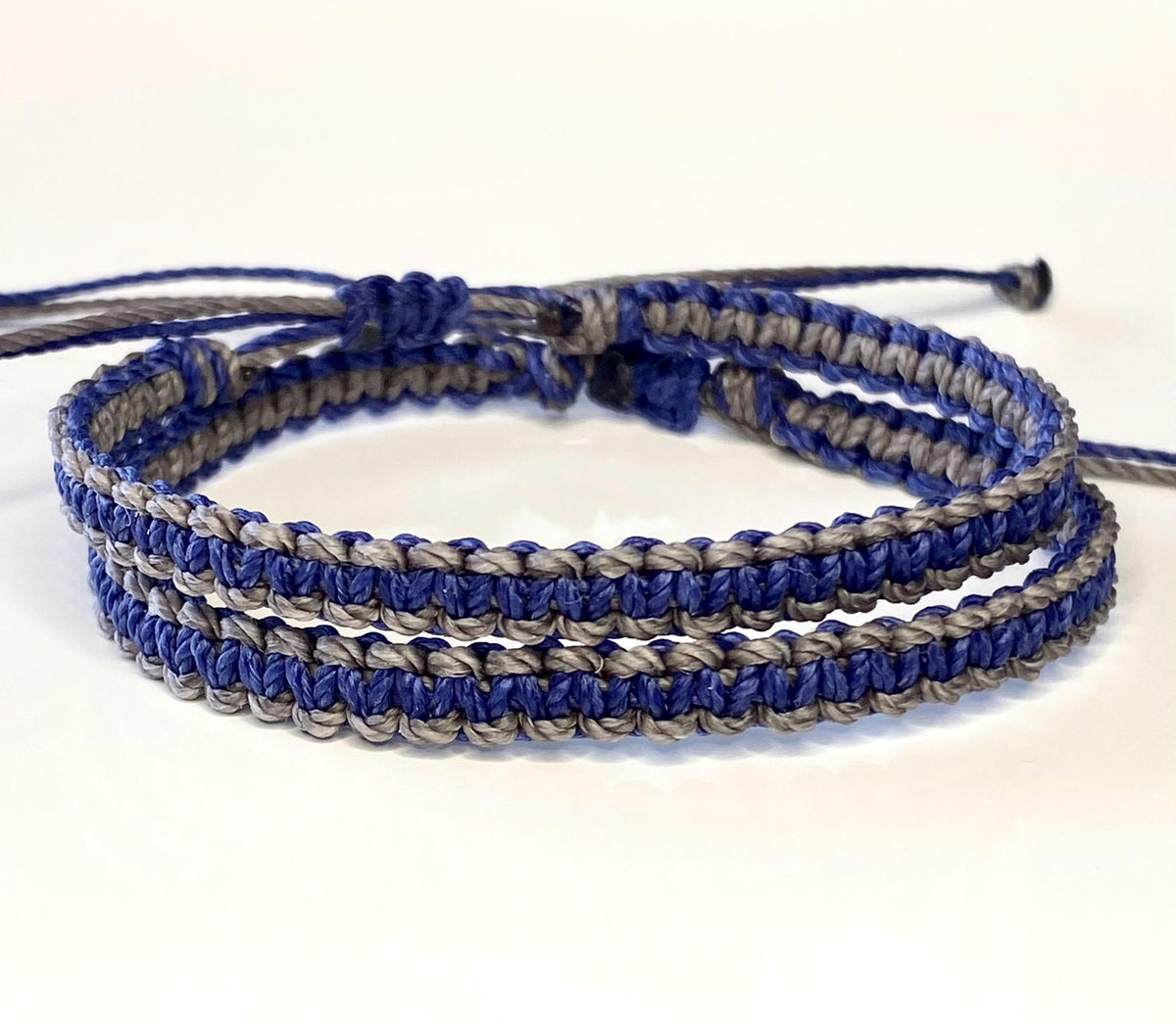 Navy Blue and Gray Bracelets 2 Color Mix