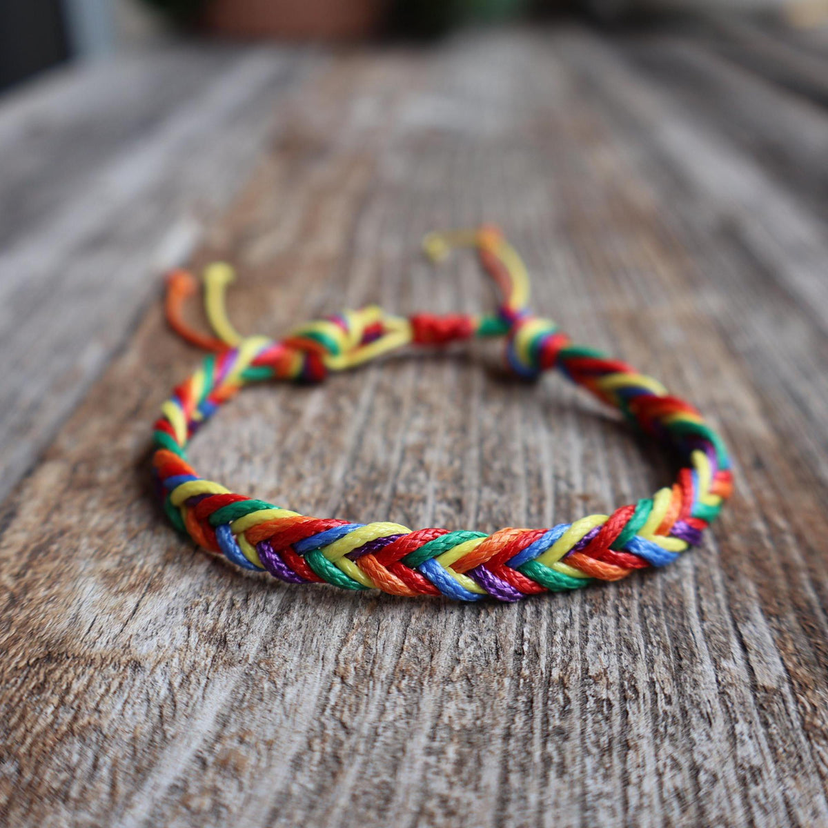 Rainbow Braided Bracelet Waterproof Adjustable Fishtail Bracelet Handmade String Bracelet Gift for Her Colorful Friendship Bracelet
