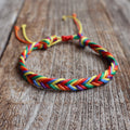 Rainbow Braided Bracelet Waterproof Adjustable Fishtail Bracelet Handmade String Bracelet Gift for Her Colorful Friendship Bracelet