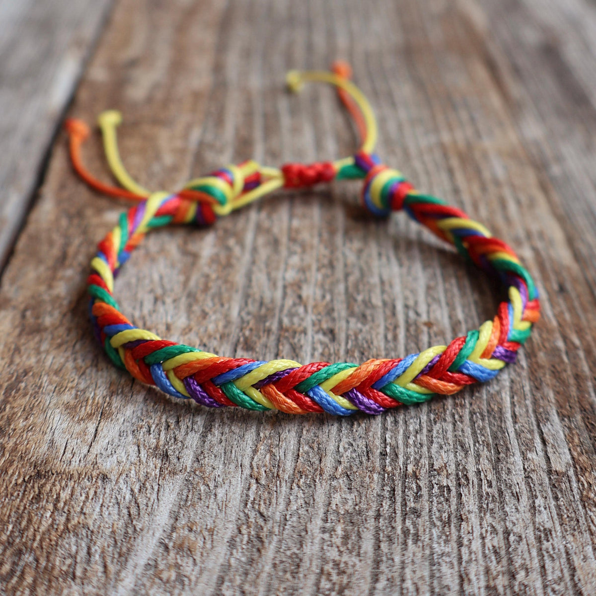 Rainbow Braided Bracelet Waterproof Adjustable Fishtail Bracelet Handmade String Bracelet Gift for Her Colorful Friendship Bracelet