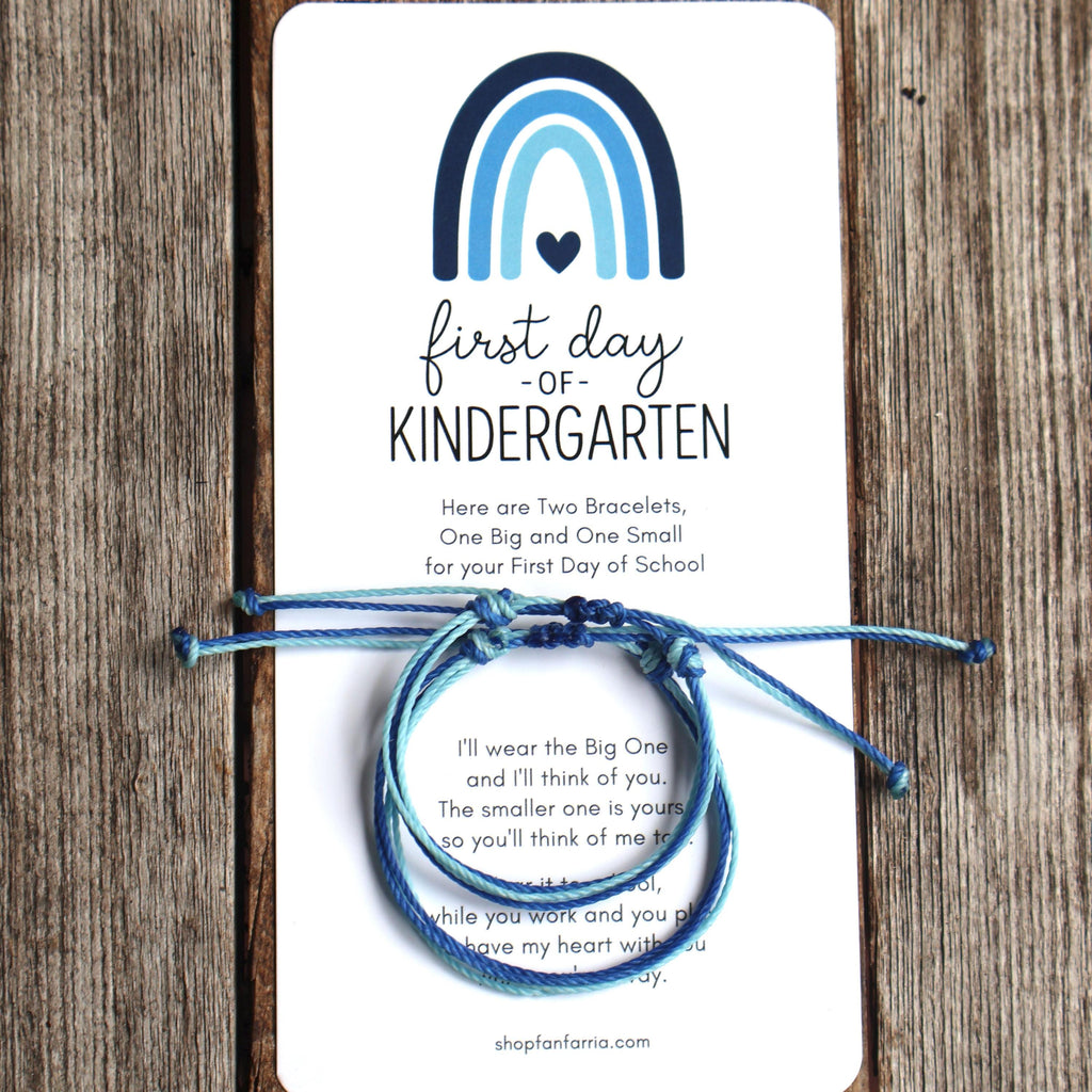 First Day of Kindergarten Matching Bracelets Mommy and Me Bracelets Waterproof