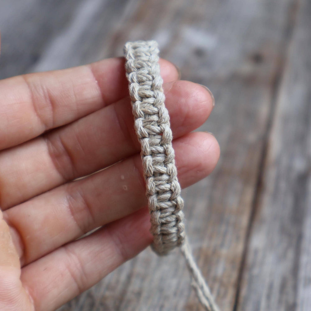 Natural Hemp Macrame Bracelet Eco-friendly