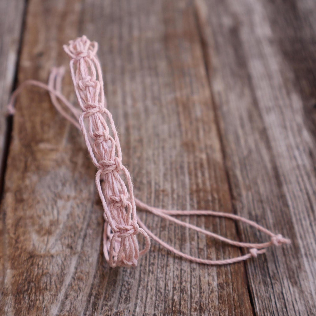 Hemp Anklet or Bracelet, Macrame Woven Jewelry, Boho Braided Bracelet, Adjustable Hemp Anklet, Blush Pink and Multiple Colors
