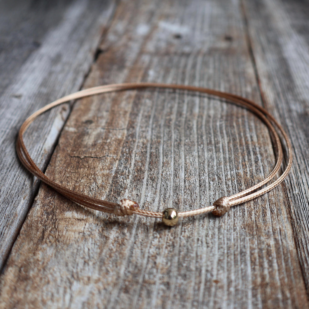 Gold Bead Adjustable Choker