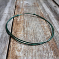 Green Leather Cord Choker, 1.5mm Adjustable Leather Necklace, Minimalist Choker or Choker and Bracelet Set, Trendy Forest Green Jewelry