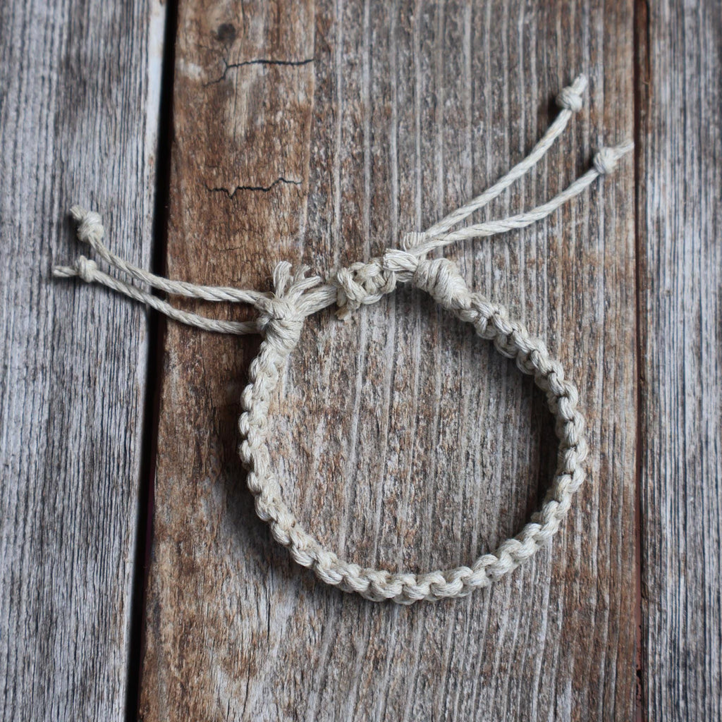 Natural Hemp Macrame Bracelet Eco-friendly