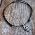 Owl Bracelet Anklet Choker Black Cord Adjustable Waterproof