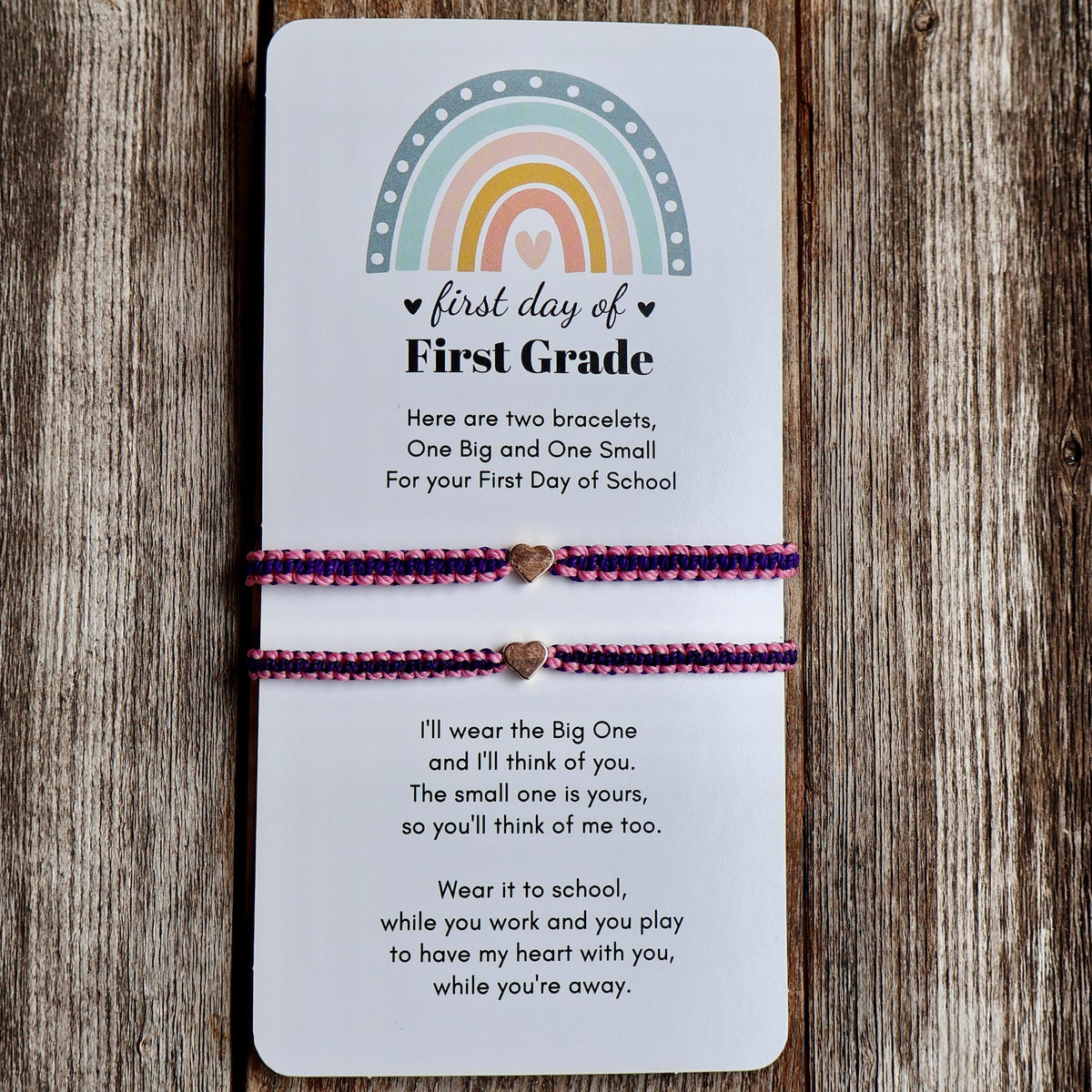 First Day of First Grade, Matching Bracelets, Mommy and Me Matching Bracelets, Back To School