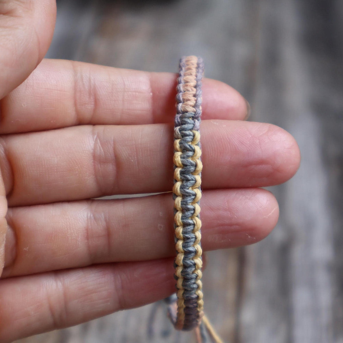 Sunset Hues Hemp Bracelet or Anklet Braided Macrame Surfer Unisex